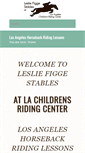 Mobile Screenshot of lachildrensridingcenter.com