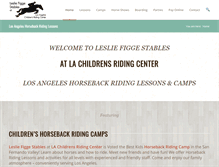 Tablet Screenshot of lachildrensridingcenter.com